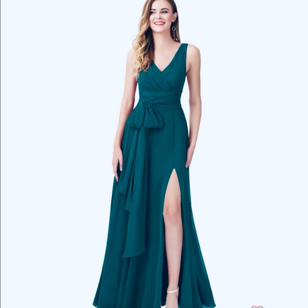 Azazie “Bianca” Bridesmaid dress in Peacock 🦚 Teal Green *NWT *NEW 👰🏻